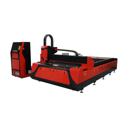 Máquina de corte por láser de fibra de metal de mesa única 4KW / 6KW