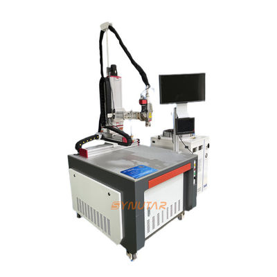 Máquina de soldadura por láser de fibra de acero inoxidable de plataforma de metal totalmente automática
