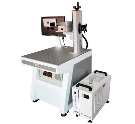 Máquina de marcado por láser UV profesional de 20W 110mm x 110mm Área de marcado 0.15mm Tamaño mínimo de caracteres