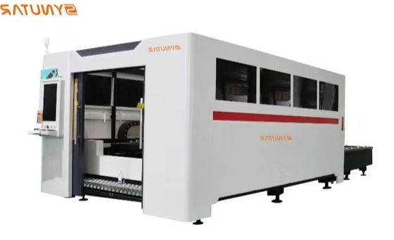 Máquina de corte por láser de fibra de alta velocidad con sistema de accionamiento de servomotor para cortes de precisión