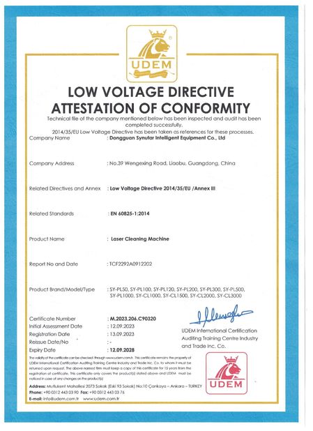 China Dongguan Synutar Intelligent Equipment Co., Ltd. certificaciones